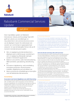 Rabobank Commercial Services Update