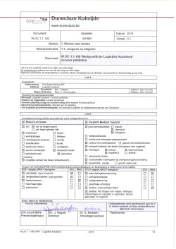 Werkpostfiche Logistiek assistent