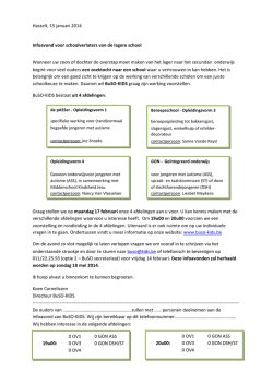 Hasselt, 15 januari 2014 Infoavond voor - BuSO-KIDS