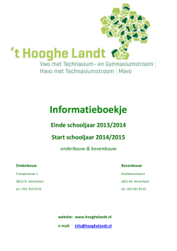 Informatieboekje - t Hooghe Landt