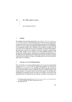 Jan Niemantsverdriet, De TBS anders bezien, 2014