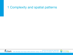 1 Complexity and spatial patterns