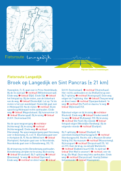 Broek op Langedijk en Sint Pancras (± 21 km)