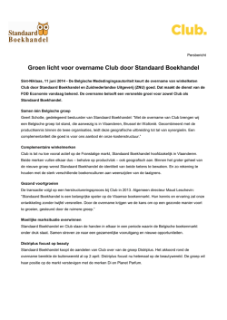 Groen licht voor overname Club door Standaard