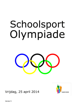 Algemeen Draaiboek 2014 - Marktplaats Sport Wijchen