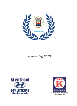 Jaarverslag 2013 - Handboogschutterij Sint Antonius