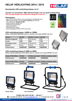 helaf verlichting 2014 / 2015