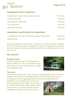 Download prijslijst - Camping Les Such&egrave;res