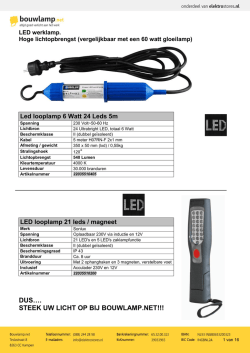 DUS&hellip;. STEEK UW LICHT OP BIJ BOUWLAMP.NET!!!