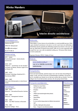 Hinke Harders Interim directie secretaresse