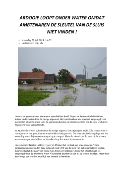 Veel wateroverlast in Oost- en WestVlaanderen (28 juli