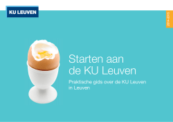 Starten aan de KU Leuven