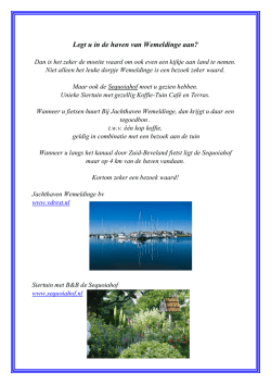 Legt u in de Haven van Wemeldinge aan
