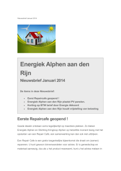 Januari 2014 - Energiek Alphen aan den Rijn