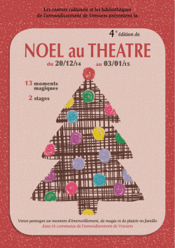 NOEL au THEATRE 2014 - Centre Culturel Régional de Verviers