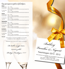 Eindejaars folder 2014-2015 - Bakkerij