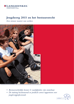Jeugdzorg 2015 en het bestuursrecht
