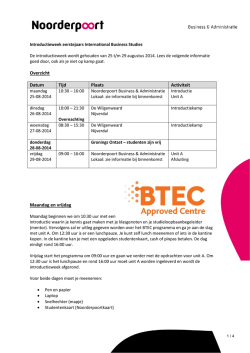 Introductieweek eerstejaars International Business
