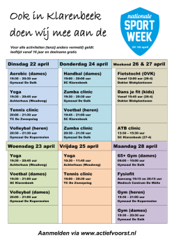 Ook in Klarenbeek doen wij mee aan de