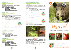 Download onze agenda voor de komende maand