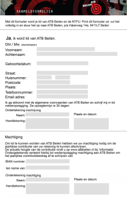aanmeldingsformulier