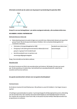 Informatie verstrekt aan de ouders van de