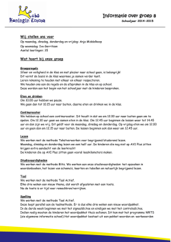 Informatie over groep 8 - Scholengroep Veluwezoom