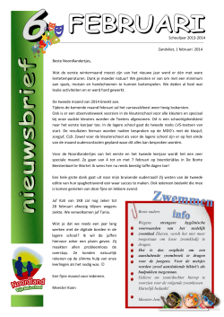 Schooljaar 2013-2014 Zandvliet, 1 februari 2014