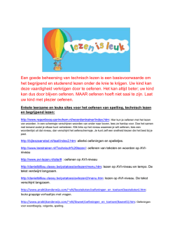 Een goede beheersing van technisch lezen is een