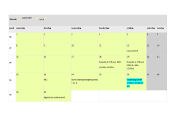 jaarplanning 2014-2015