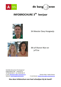 INFOBROCHURE 3 leerjaar