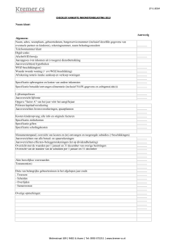 Checklist aangifte ib 2013