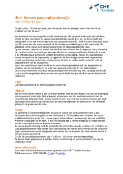 IB-er binnen passend onderwijs