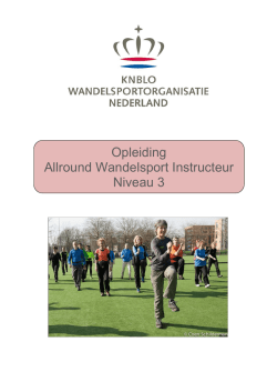 informatiebrochure AWI-3 - KNBLO Wandelsportorganisatie