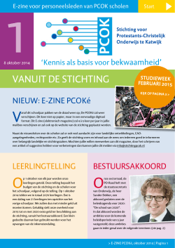 E-zine Oktober 2014 - Stichting PCO Katwijk