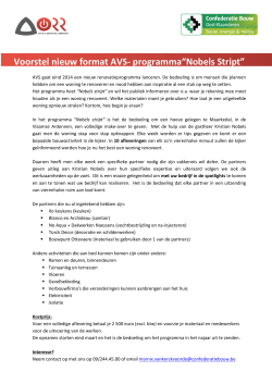 Voorstel nieuw format AVS- programma“Nobels Stript”