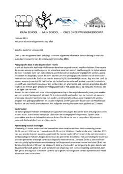 JOUW SCHOOL - MIJN SCHOOL - ONZE