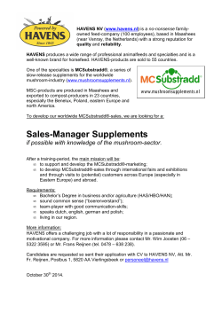 MCSubstradd looking for a sales-manager mushroom