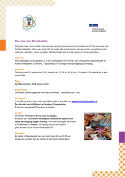 Doe mee met: Muziekatelier