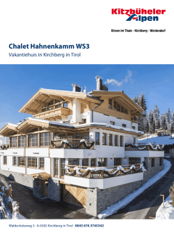 Chalet Hahnenkamm WS3 in Kirchberg in Tirol