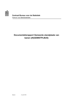Documentatierapport Gemeente standplaats van banen ((N