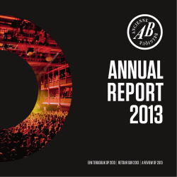 EEN TERUGBLIK OP 2013 | RETOUR SUR 2013 | A