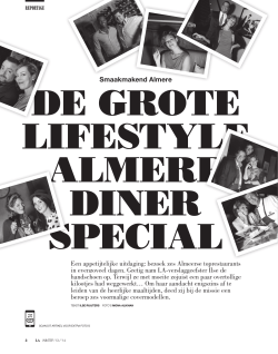 De grote Lifestyle Almere Diner Special