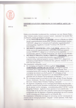 2001546601/ 01 /BZ 1 OPNEMEN STATUTEN