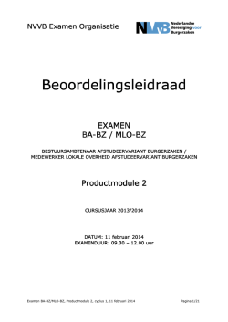 Leidraad Productmodule 2 cyclus 1 110214