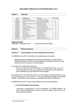 Reglement - BMW Golf Cup International.