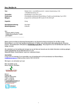 15.0 Boerennatuur - Jaarlijkse werkbezoek 5-6-2014