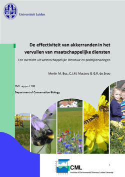 effectiviteit van akkerranden voor