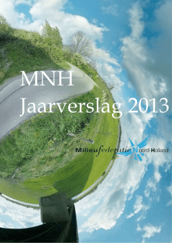 Milieufederatie Noord-Holland Jaarverslag 2013