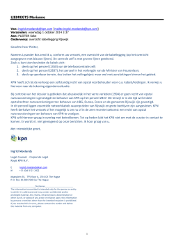 KPN - Toelichting overzicht kabellegging Rijswijk